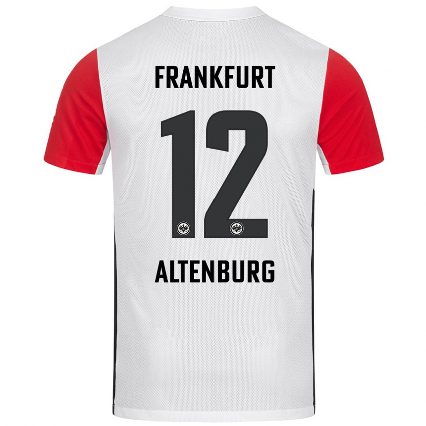 Men Football Lina Altenburg #12 White Red Home Jersey 2024/25 T-Shirt