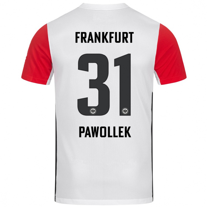 Men Football Tanja Pawollek #31 White Red Home Jersey 2024/25 T-Shirt