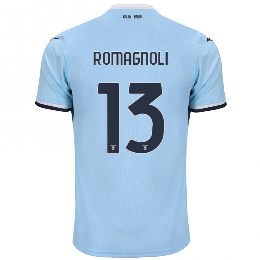 Men Football Alessio Romagnoli #13 Blue Home Jersey 2024/25 T-Shirt