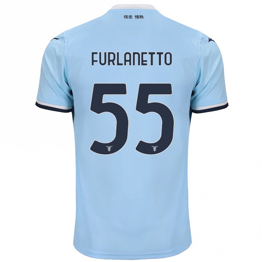 Men Football Alessio Furlanetto #55 Blue Home Jersey 2024/25 T-Shirt