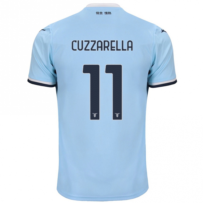 Men Football Cristian Cuzzarella #11 Blue Home Jersey 2024/25 T-Shirt