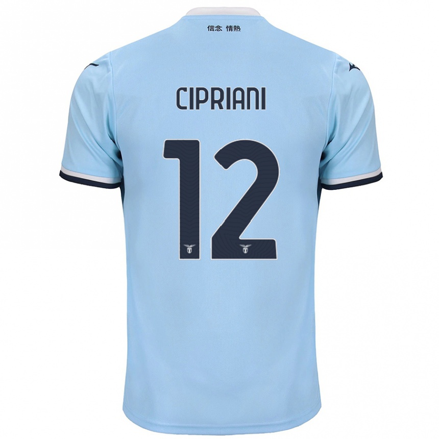 Men Football Alessio Cipriani #12 Blue Home Jersey 2024/25 T-Shirt