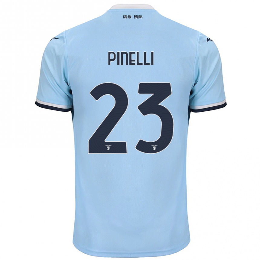 Men Football Pietro Pinelli #23 Blue Home Jersey 2024/25 T-Shirt