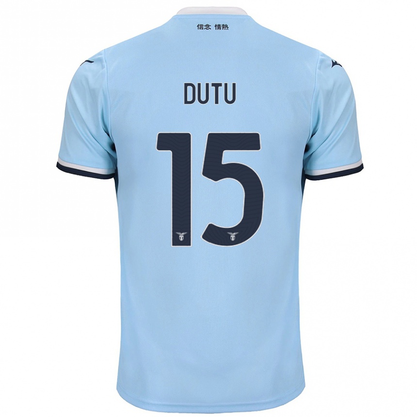 Men Football Matteo Dutu #15 Blue Home Jersey 2024/25 T-Shirt