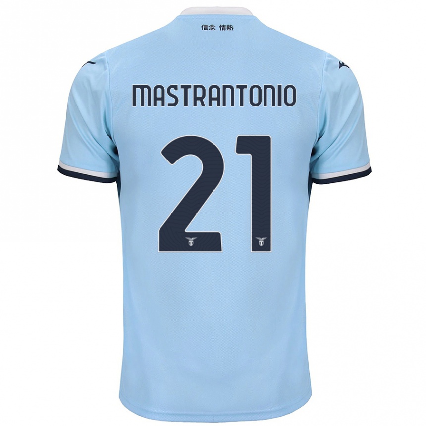 Men Football Ella Mastrantonio #21 Blue Home Jersey 2024/25 T-Shirt