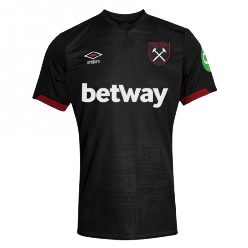 Men Football Michail Antonio #9 Black White Away Jersey 2024/25 T-Shirt