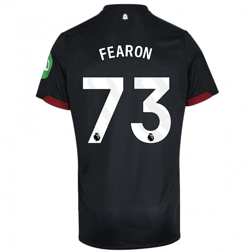 Men Football Preston Fearon #73 Black White Away Jersey 2024/25 T-Shirt