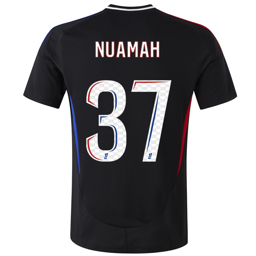 Men Football Ernest Nuamah #37 Black Away Jersey 2024/25 T-Shirt