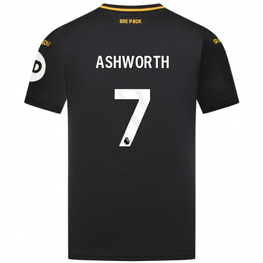 Men Football Fin Ashworth #7 Black Away Jersey 2024/25 T-Shirt