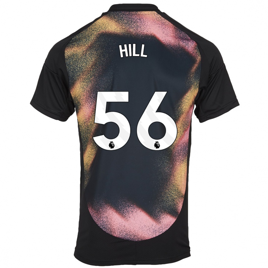 Men Football Deniche Hill #56 Black White Away Jersey 2024/25 T-Shirt