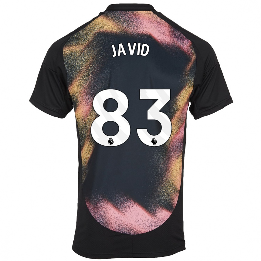 Men Football Abdullah Javid #83 Black White Away Jersey 2024/25 T-Shirt