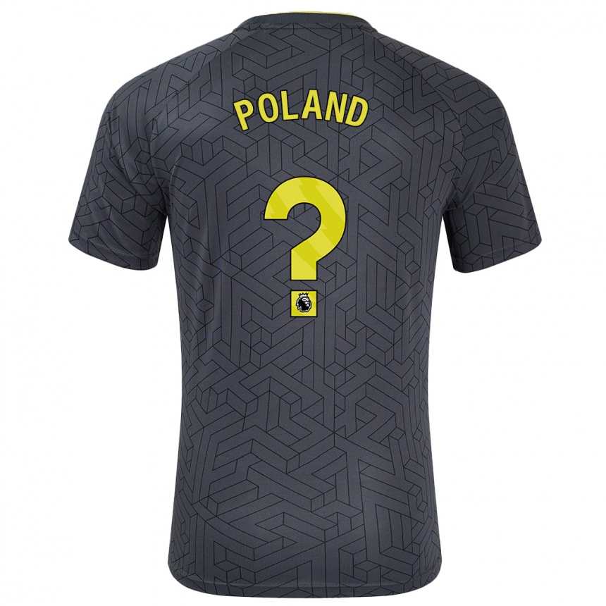 Men Football Louis Poland #0 Black Yellow Away Jersey 2024/25 T-Shirt