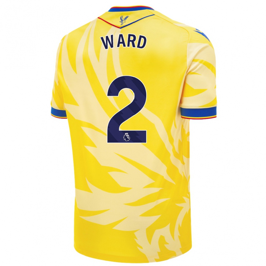 Men Football Joel Ward #2 Yellow Away Jersey 2024/25 T-Shirt