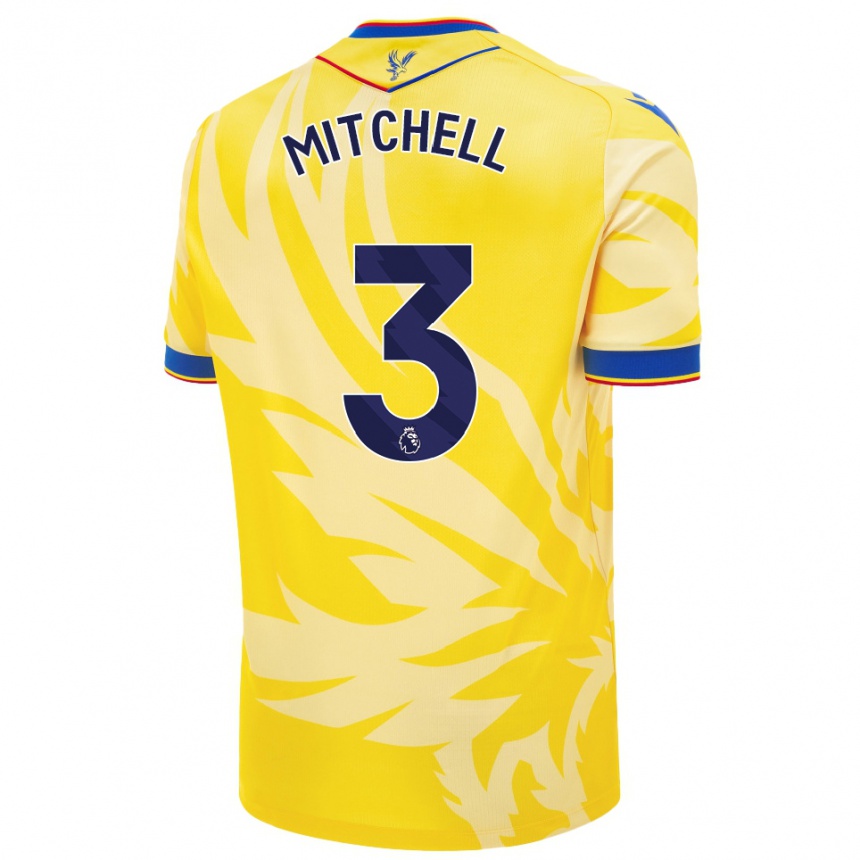 Men Football Tyrick Mitchell #3 Yellow Away Jersey 2024/25 T-Shirt