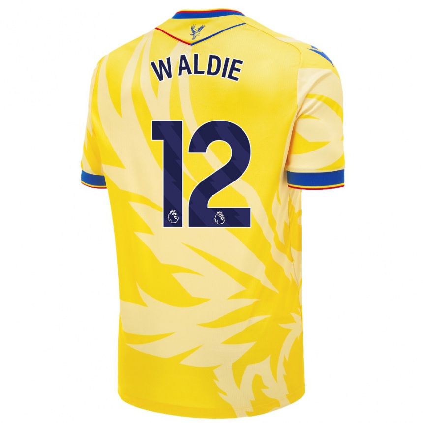 Men Football Lizzie Waldie #12 Yellow Away Jersey 2024/25 T-Shirt