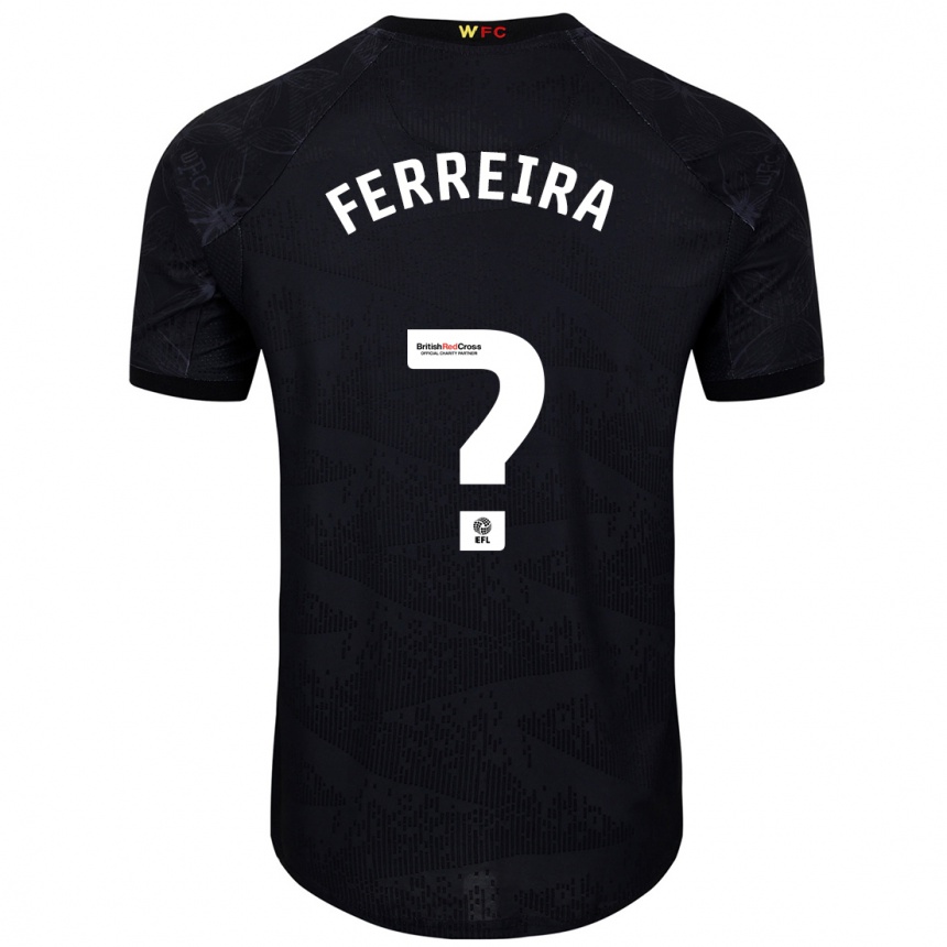 Men Football João Ferreira #0 Black White Away Jersey 2024/25 T-Shirt