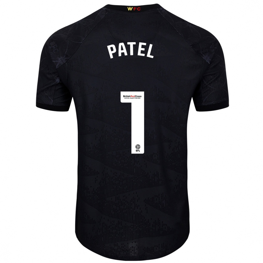 Men Football Safia Middleton-Patel #1 Black White Away Jersey 2024/25 T-Shirt