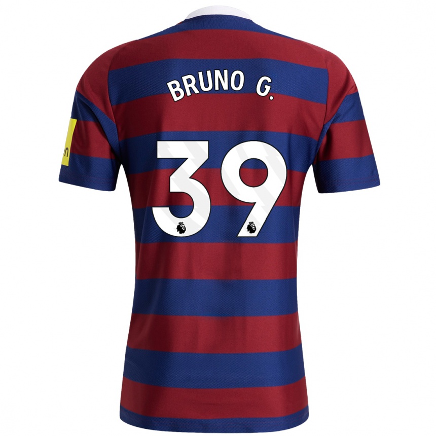 Men Football Bruno Guimarães #39 Burgundy Navy Blue Away Jersey 2024/25 T-Shirt