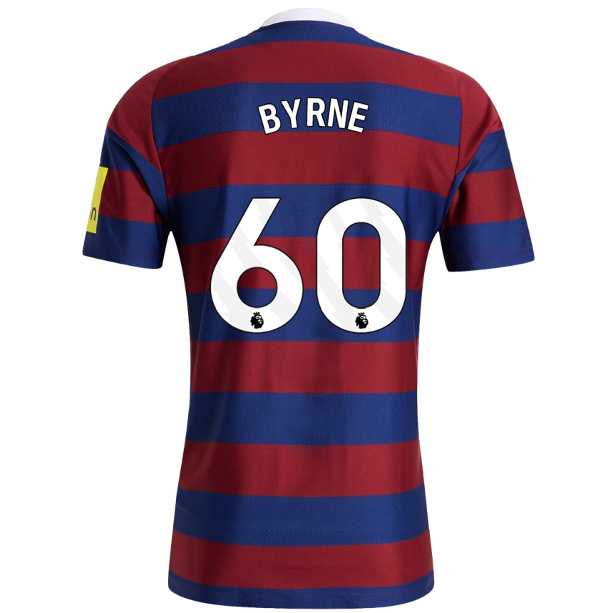 Men Football Reece Byrne #60 Burgundy Navy Blue Away Jersey 2024/25 T-Shirt