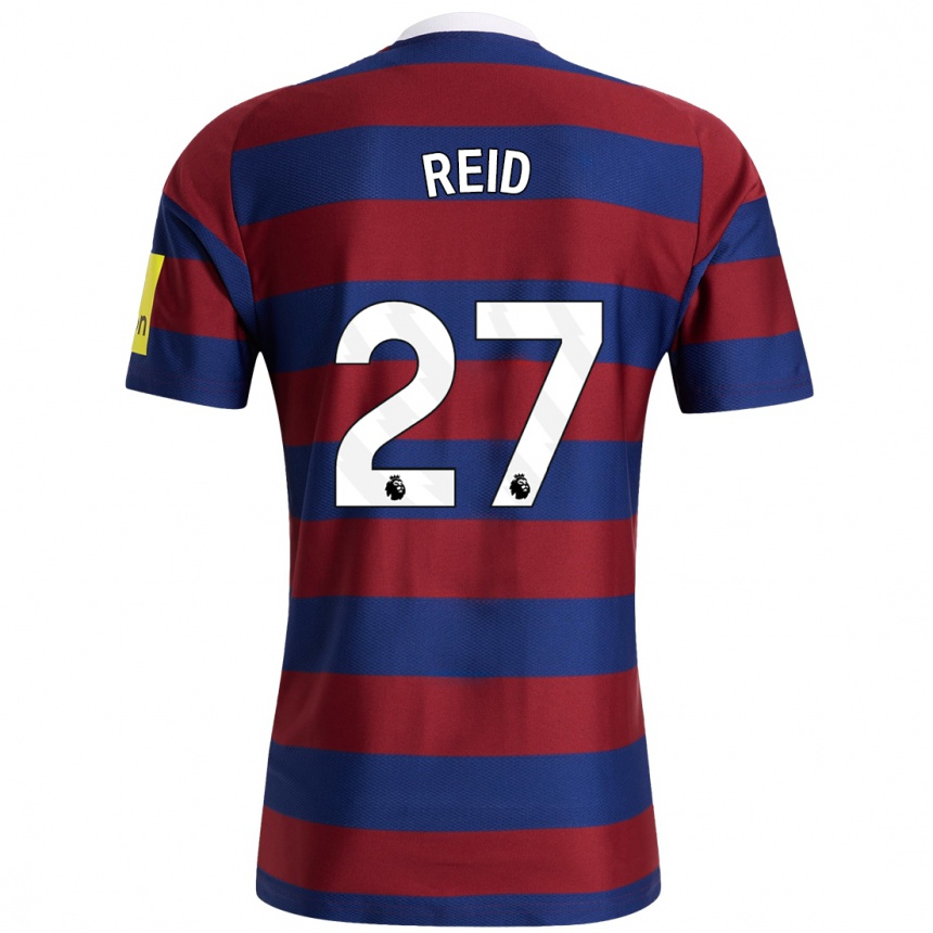 Men Football Hannah Reid #27 Burgundy Navy Blue Away Jersey 2024/25 T-Shirt