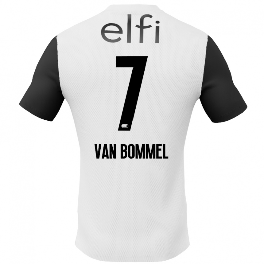 Men Football Ruben Van Bommel #7 White Black Away Jersey 2024/25 T-Shirt