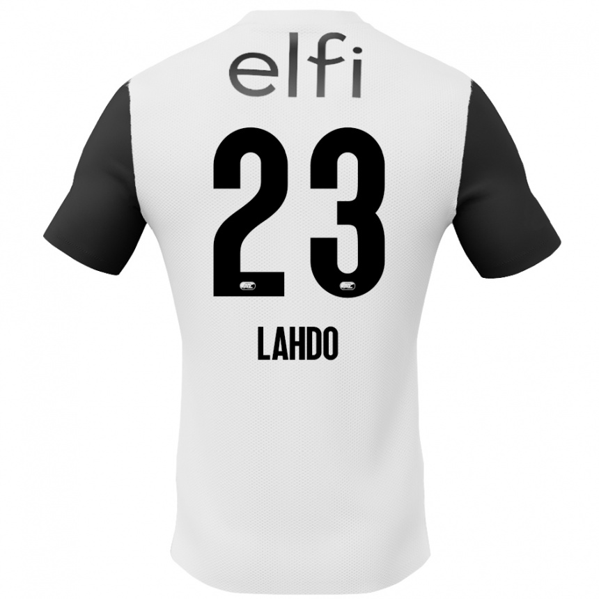 Men Football Mayckel Lahdo #23 White Black Away Jersey 2024/25 T-Shirt