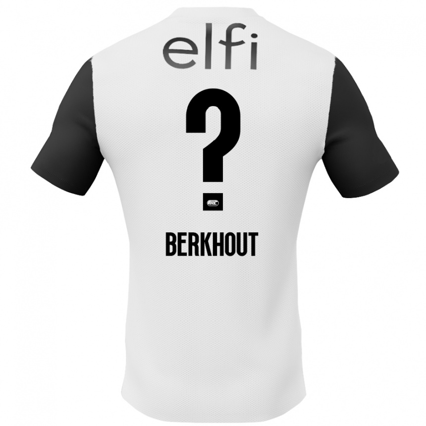 Men Football Jorn Berkhout #0 White Black Away Jersey 2024/25 T-Shirt