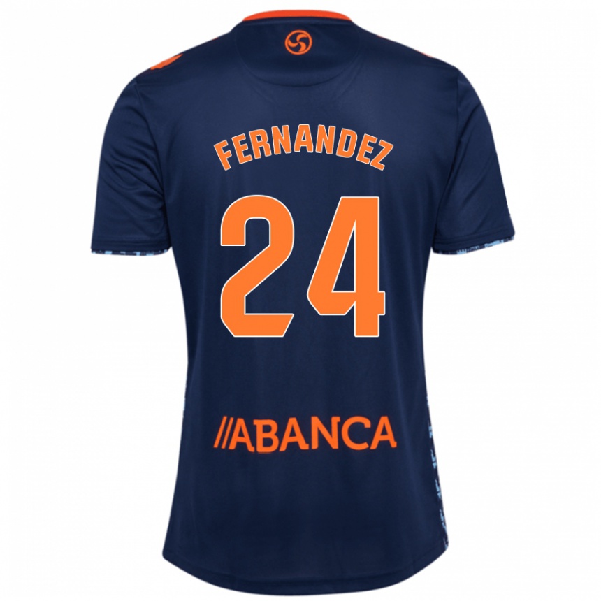 Men Football César Fernández #24 Navy Blue Away Jersey 2024/25 T-Shirt