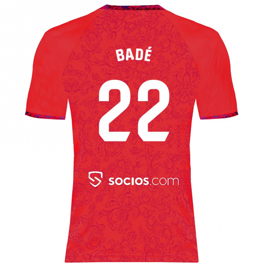 Men Football Loïc Badé #22 Red Away Jersey 2024/25 T-Shirt