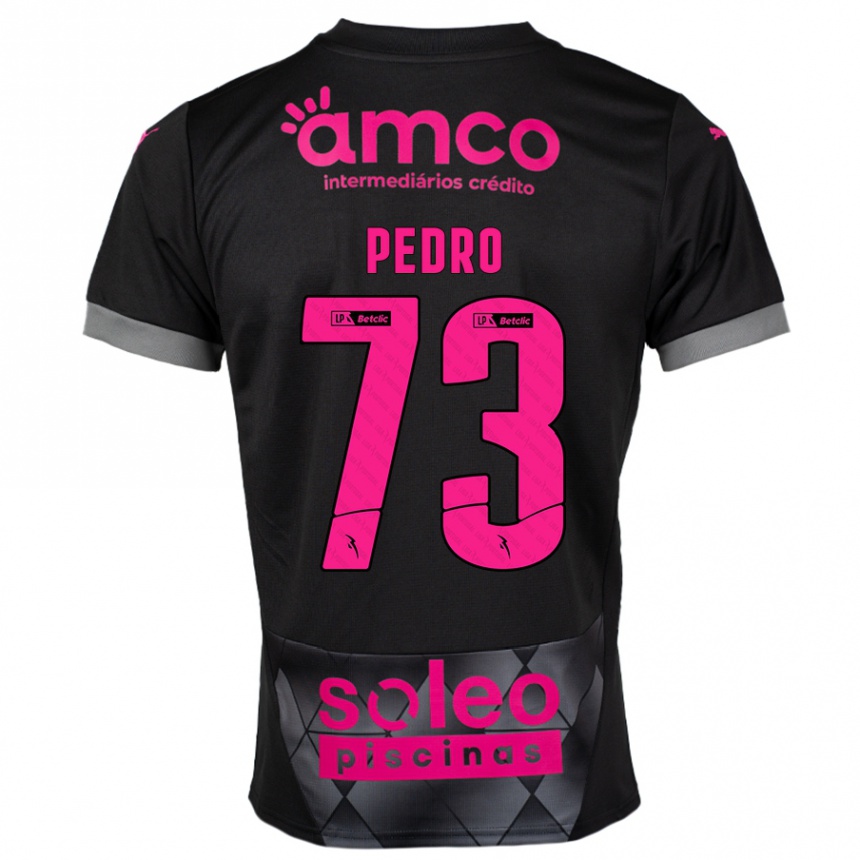 Men Football Zé Pedro #73 Black Pink Away Jersey 2024/25 T-Shirt