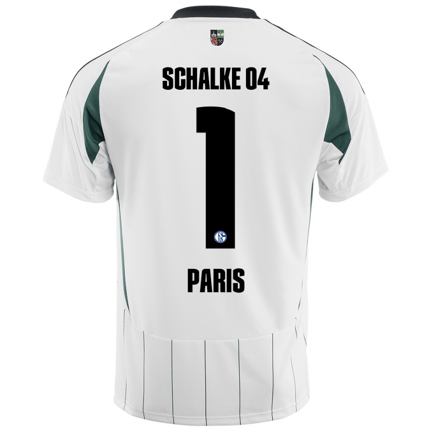 Men Football Julius Paris #1 White Green Away Jersey 2024/25 T-Shirt