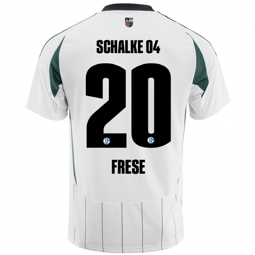 Men Football Niklas Frese #20 White Green Away Jersey 2024/25 T-Shirt