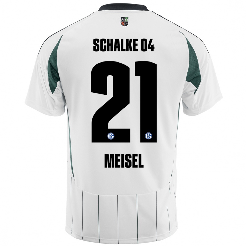 Men Football Kelsey Meisel #21 White Green Away Jersey 2024/25 T-Shirt