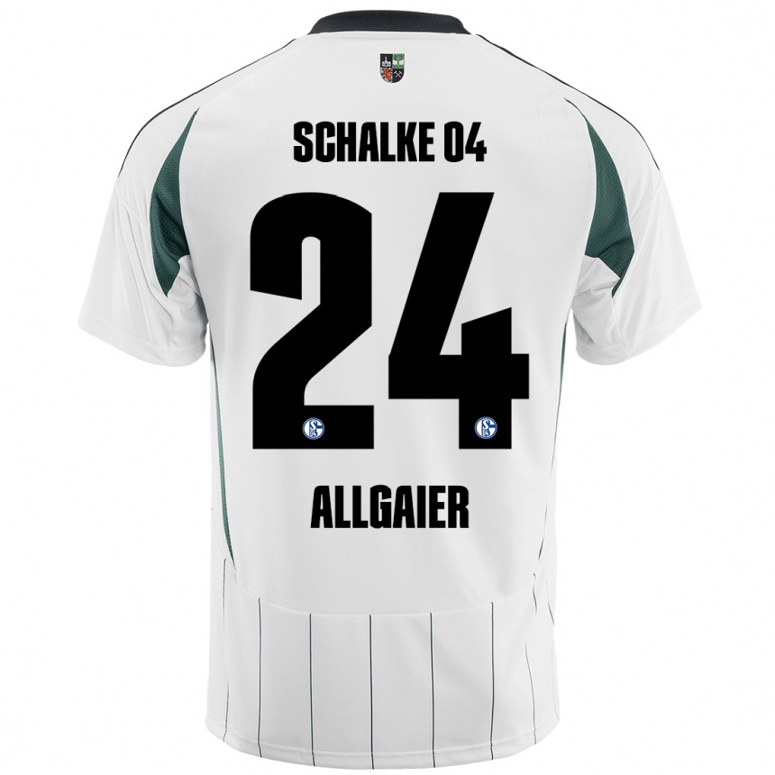 Men Football Felix Allgaier #24 White Green Away Jersey 2024/25 T-Shirt