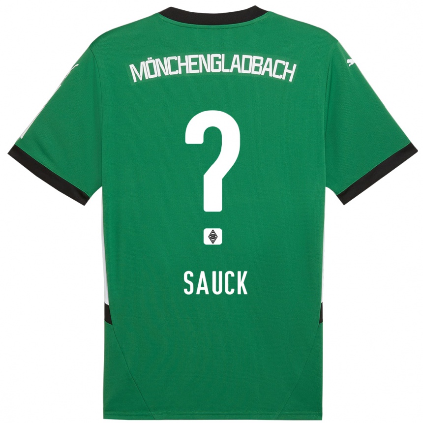 Men Football Kilian Sauck #0 Green White Away Jersey 2024/25 T-Shirt