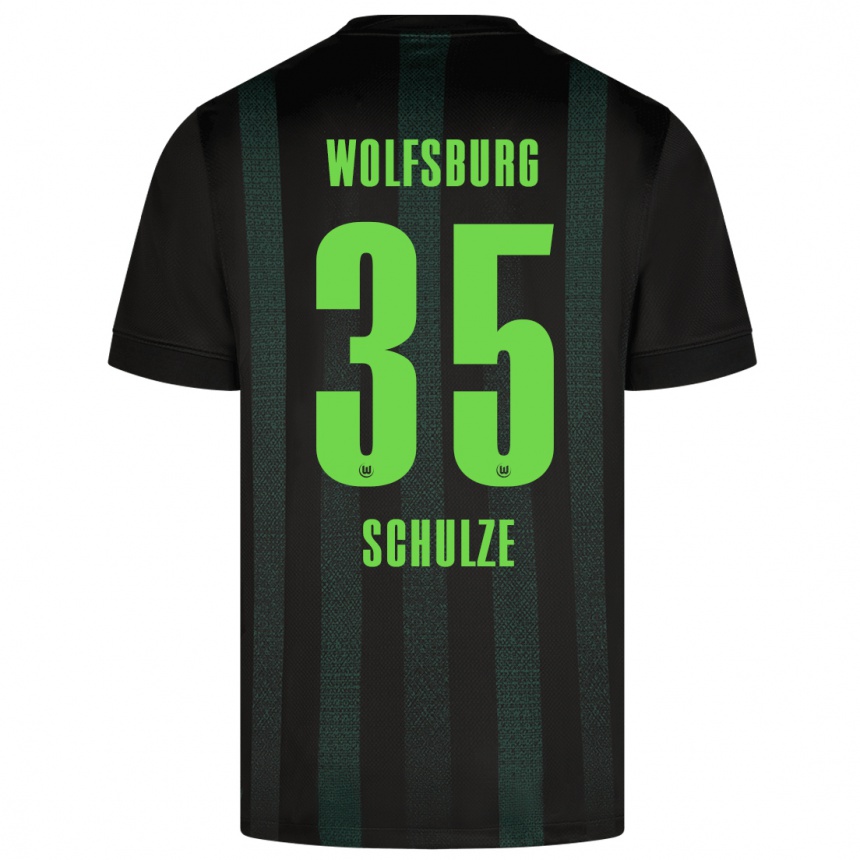 Men Football Philipp Schulze #35 Dark Green Away Jersey 2024/25 T-Shirt