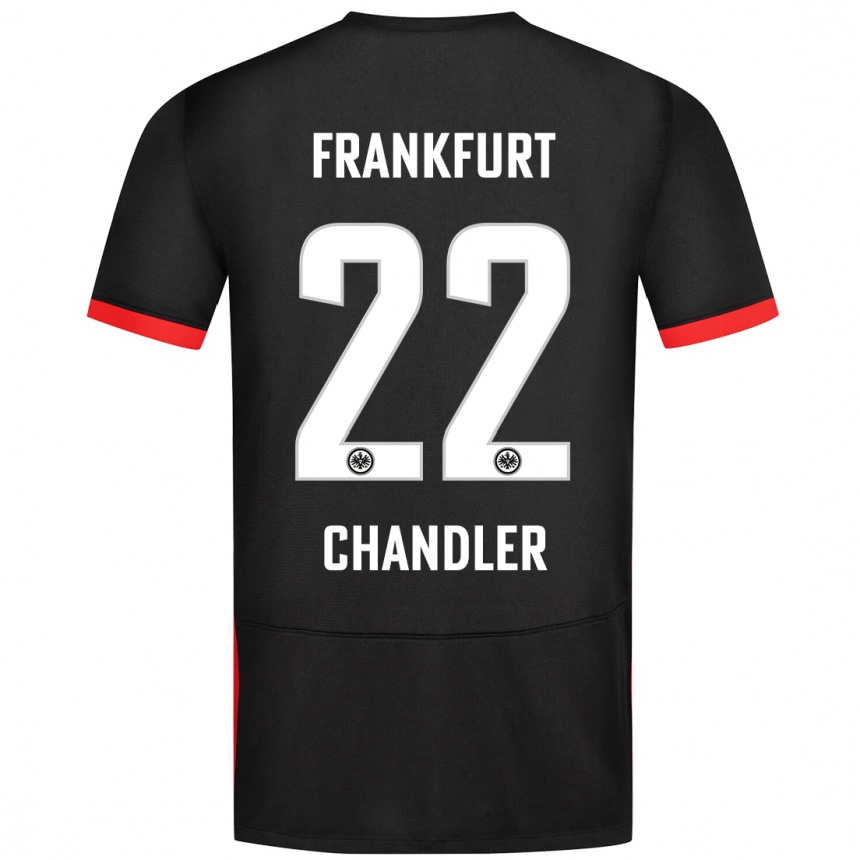 Men Football Timothy Chandler #22 Black Away Jersey 2024/25 T-Shirt