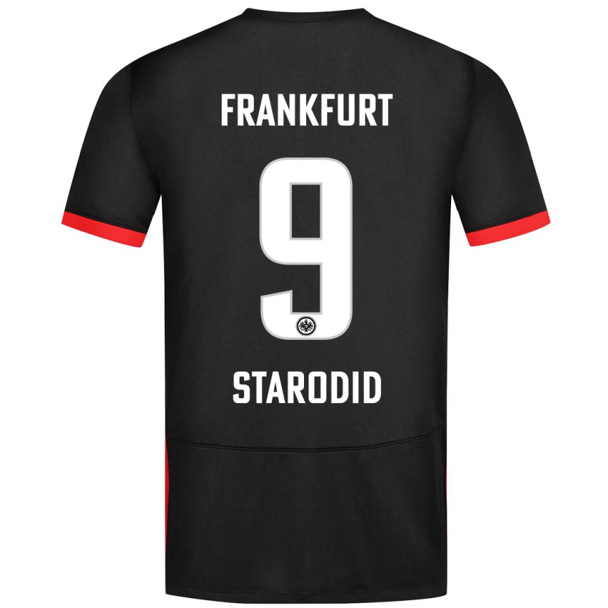 Men Football Daniel Starodid #9 Black Away Jersey 2024/25 T-Shirt