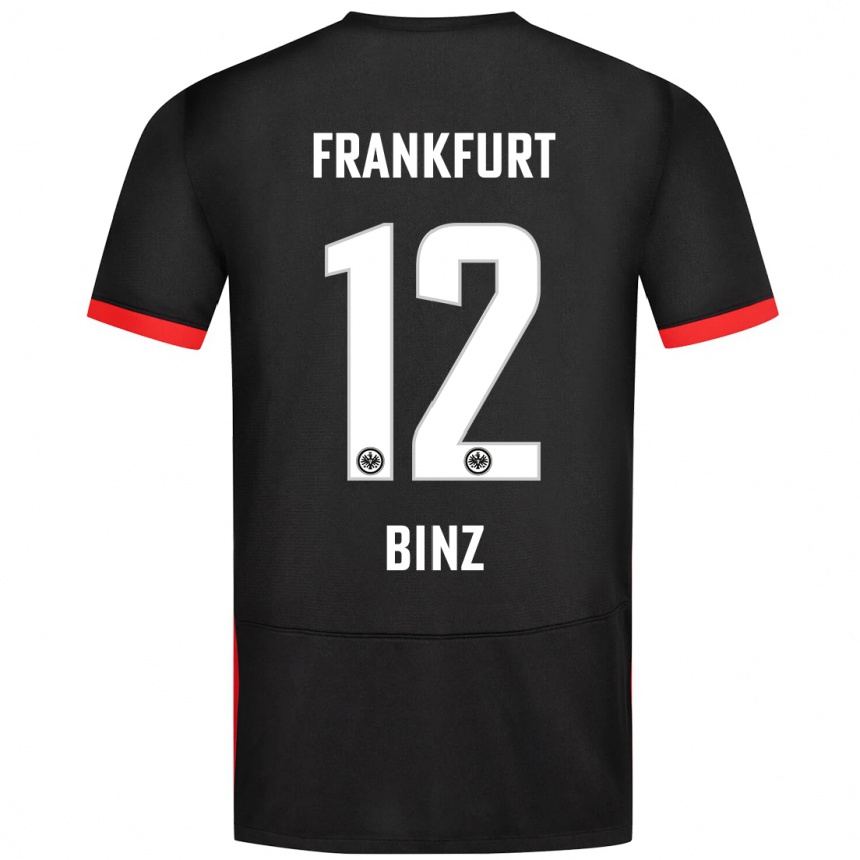 Men Football Sam Binz #12 Black Away Jersey 2024/25 T-Shirt