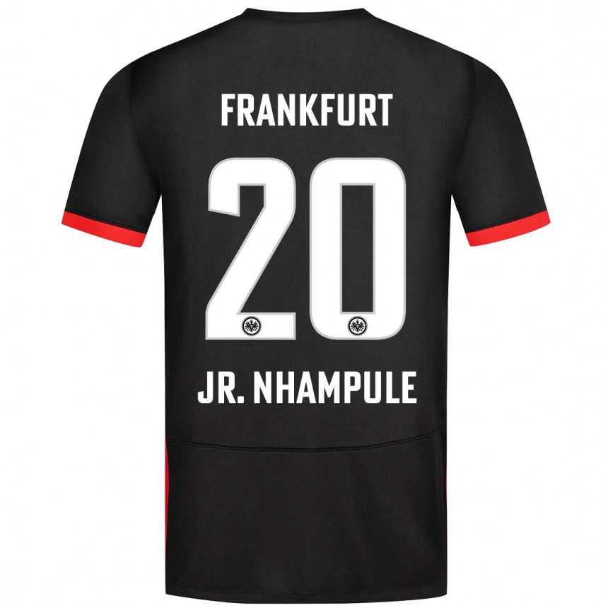 Men Football Antonio Junior Nhampule #20 Black Away Jersey 2024/25 T-Shirt