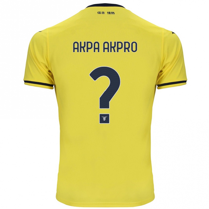 Men Football Jean-Daniel Akpa Akpro #0 Yellow Away Jersey 2024/25 T-Shirt