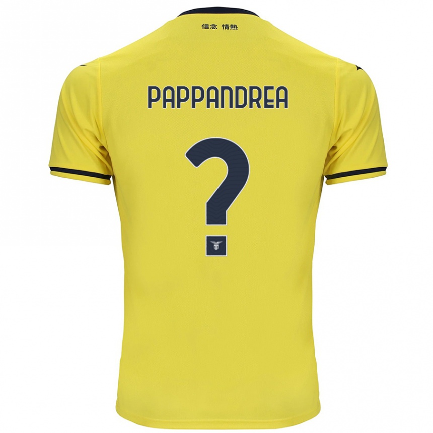 Men Football Filippo Pappandrea #0 Yellow Away Jersey 2024/25 T-Shirt