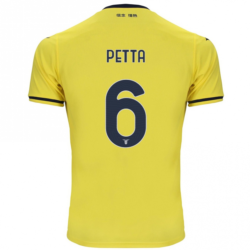 Men Football Andrea Petta #6 Yellow Away Jersey 2024/25 T-Shirt