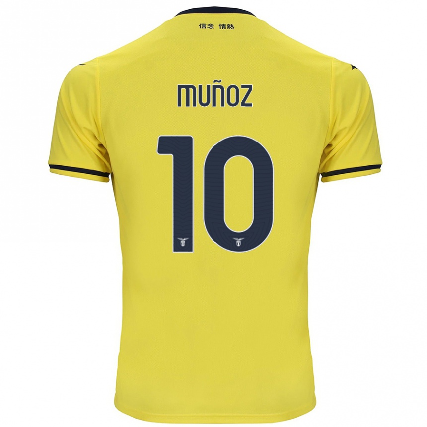 Men Football Cristo Muñoz #10 Yellow Away Jersey 2024/25 T-Shirt