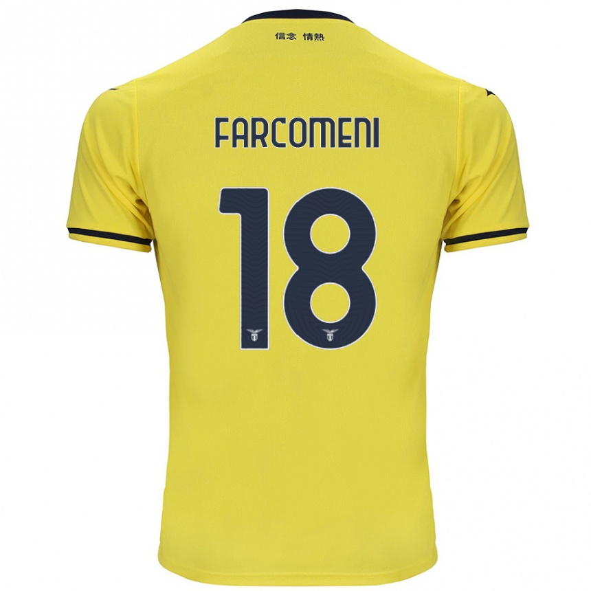 Men Football Valerio Farcomeni #18 Yellow Away Jersey 2024/25 T-Shirt