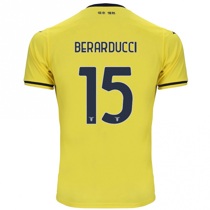 Men Football Martina Berarducci #15 Yellow Away Jersey 2024/25 T-Shirt