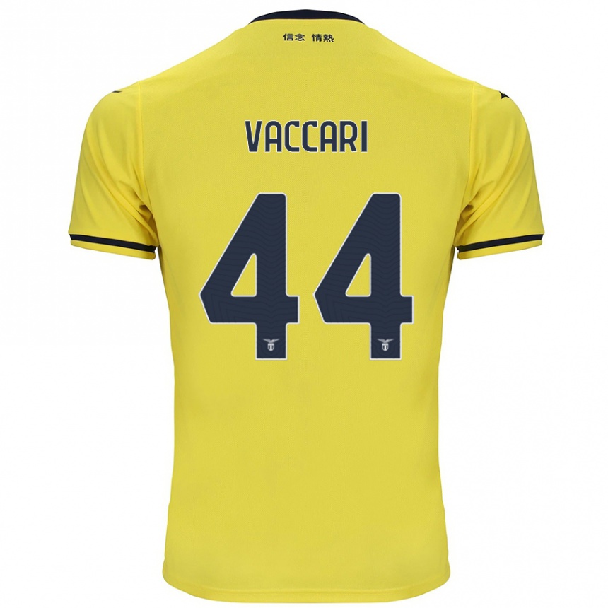 Men Football Flavia Vaccari #44 Yellow Away Jersey 2024/25 T-Shirt