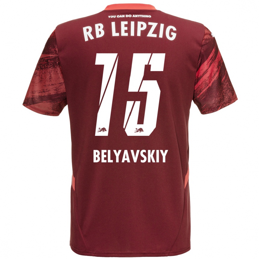 Women Football David Belyavskiy #15 Burgundy Away Jersey 2024/25 T-Shirt