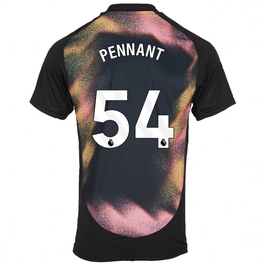 Women Football Kian Pennant #54 Black White Away Jersey 2024/25 T-Shirt