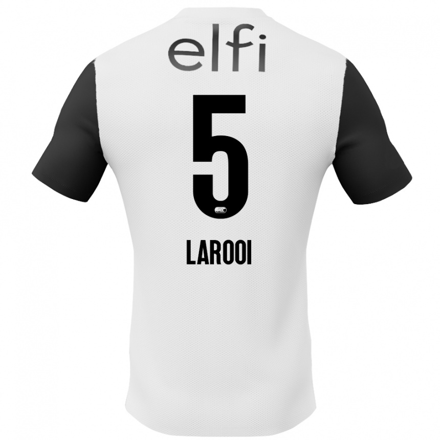 Women Football Finn Larooi #5 White Black Away Jersey 2024/25 T-Shirt